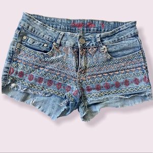 Boho Denim Shorts